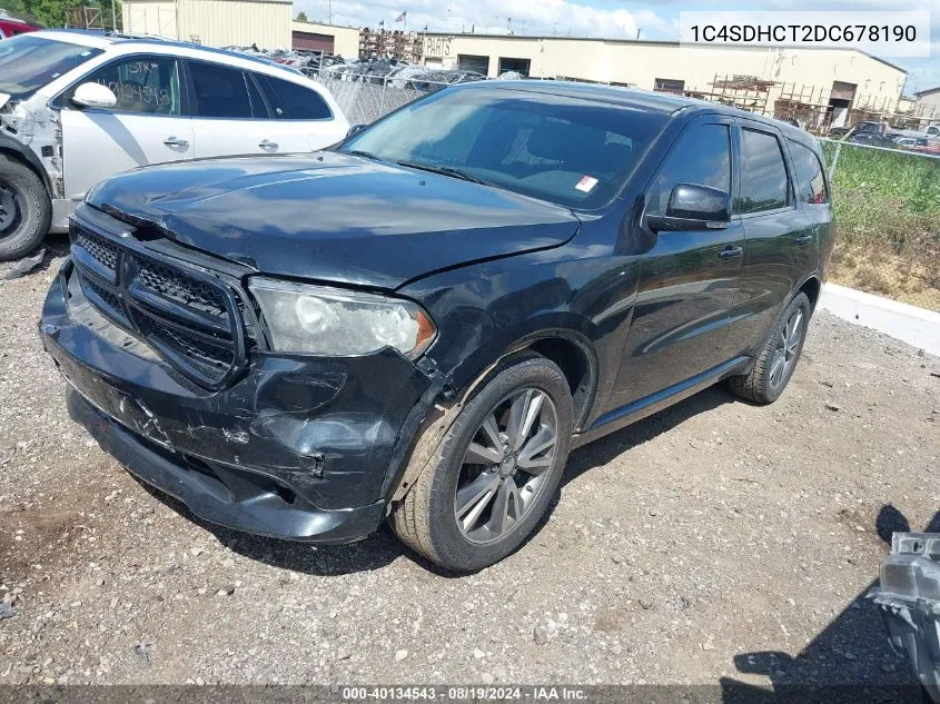 2013 Dodge Durango R/T VIN: 1C4SDHCT2DC678190 Lot: 40134543