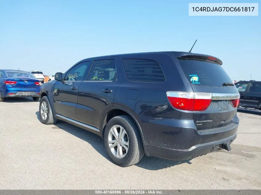 2013 Dodge Durango Sxt VIN: 1C4RDJAG7DC661817 Lot: 40160896