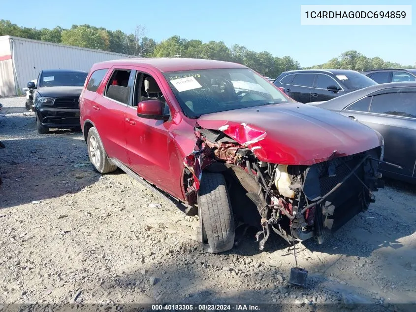 1C4RDHAG0DC694859 2013 Dodge Durango Sxt