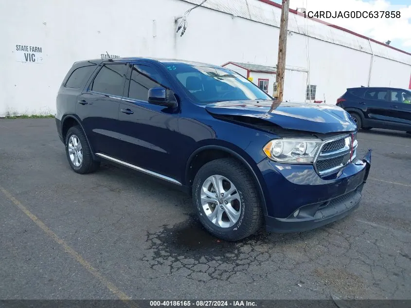 2013 Dodge Durango Sxt VIN: 1C4RDJAG0DC637858 Lot: 40186165