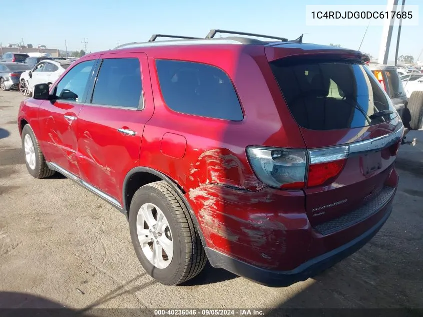 2013 Dodge Durango Crew VIN: 1C4RDJDG0DC617685 Lot: 40236046