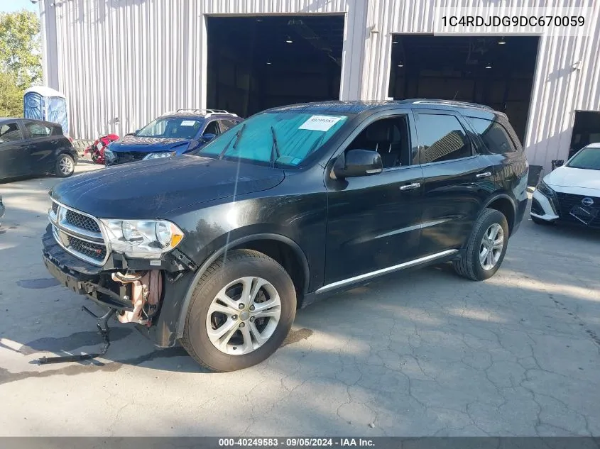 2013 Dodge Durango Crew VIN: 1C4RDJDG9DC670059 Lot: 40249583