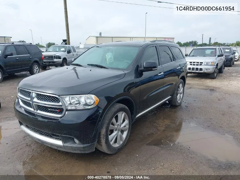 2013 Dodge Durango Crew VIN: 1C4RDHDG0DC661954 Lot: 40278578