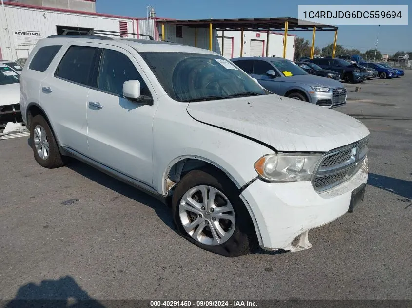 2013 Dodge Durango Crew VIN: 1C4RDJDG6DC559694 Lot: 40291450