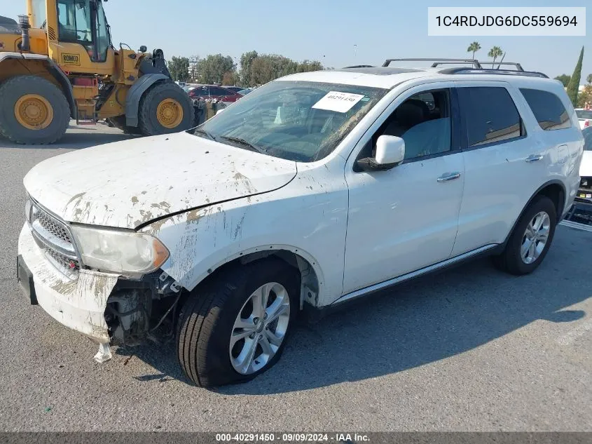 2013 Dodge Durango Crew VIN: 1C4RDJDG6DC559694 Lot: 40291450