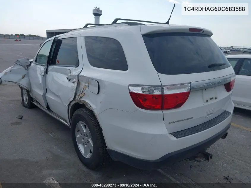 2013 Dodge Durango Sxt VIN: 1C4RDHAG6DC683588 Lot: 40299273