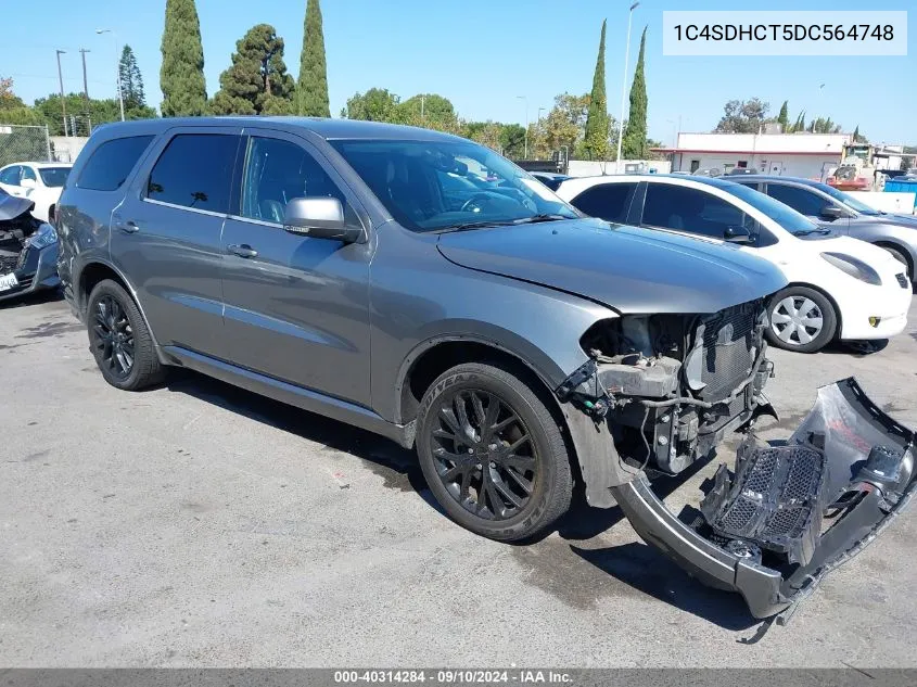 2013 Dodge Durango R/T VIN: 1C4SDHCT5DC564748 Lot: 40314284