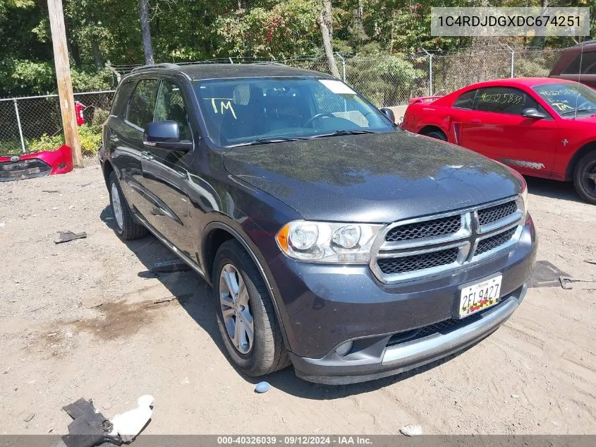 2013 Dodge Durango Crew VIN: 1C4RDJDGXDC674251 Lot: 40326039