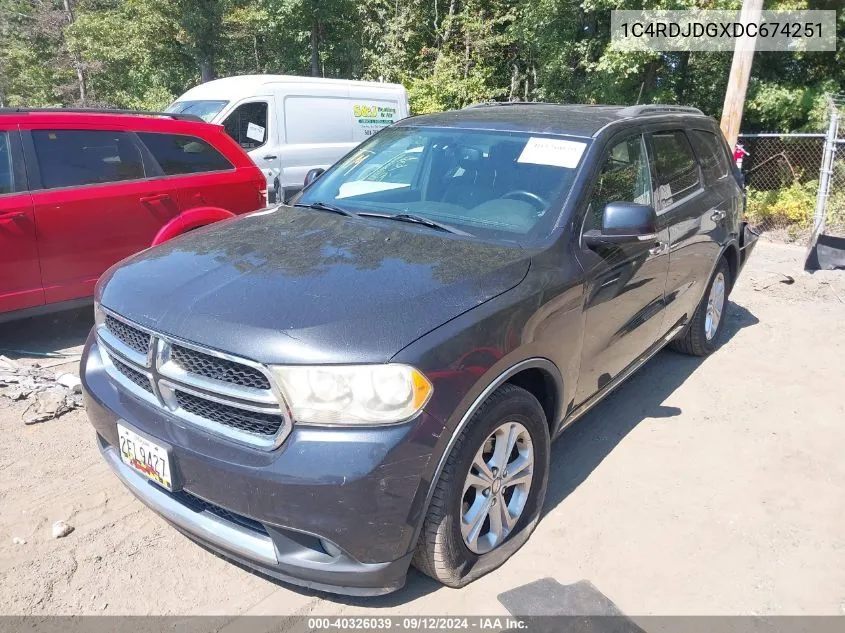 1C4RDJDGXDC674251 2013 Dodge Durango Crew