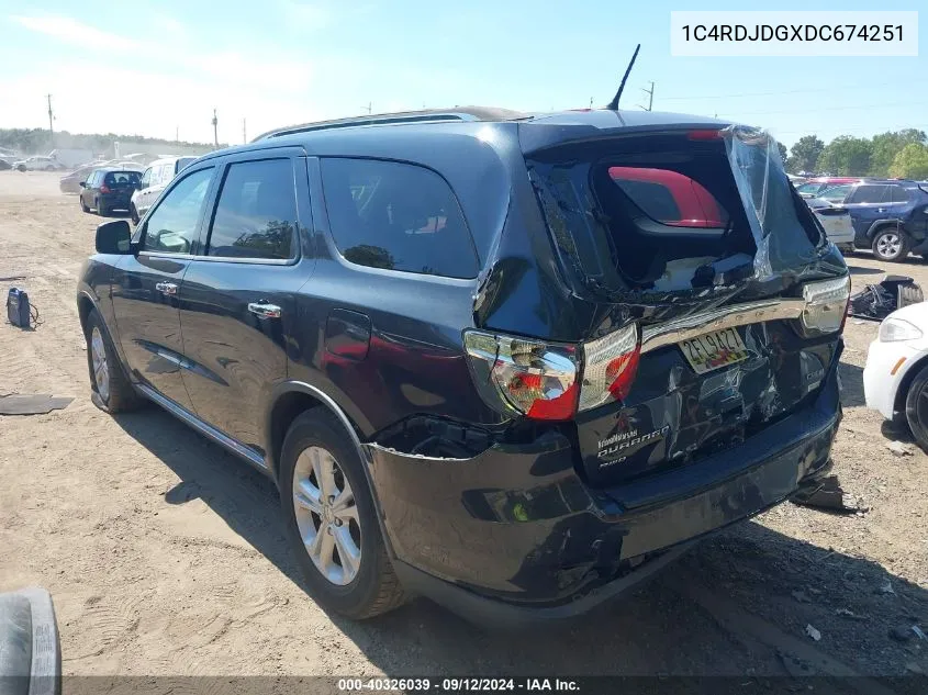 1C4RDJDGXDC674251 2013 Dodge Durango Crew