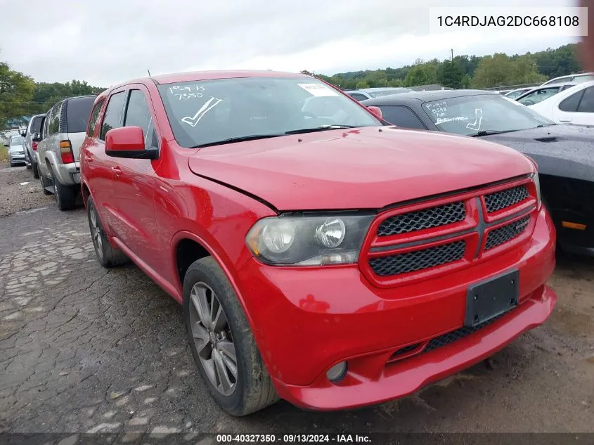 1C4RDJAG2DC668108 2013 Dodge Durango Sxt