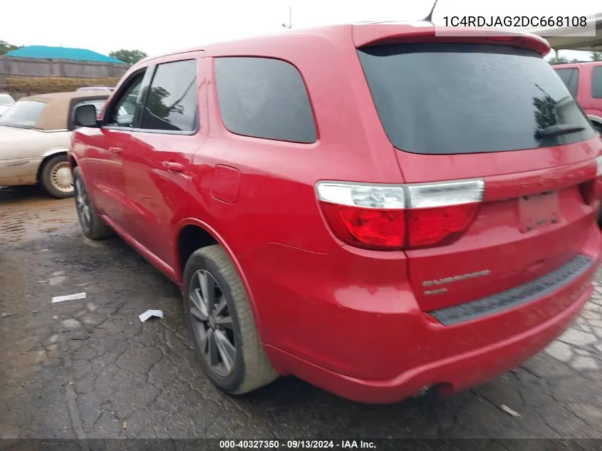 1C4RDJAG2DC668108 2013 Dodge Durango Sxt