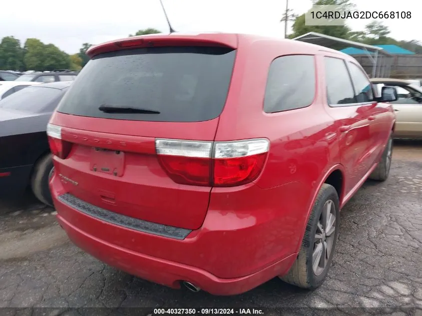 1C4RDJAG2DC668108 2013 Dodge Durango Sxt