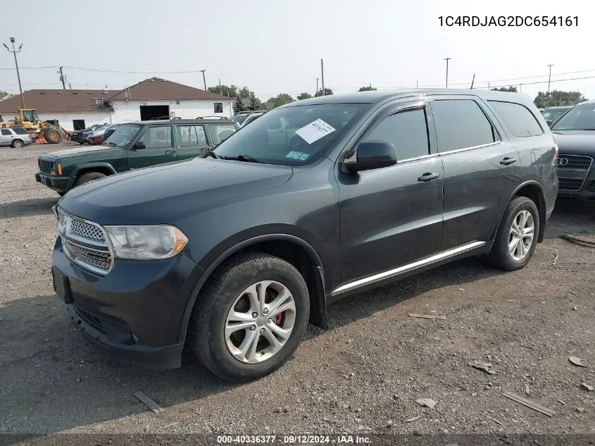 2013 Dodge Durango Sxt VIN: 1C4RDJAG2DC654161 Lot: 40336377