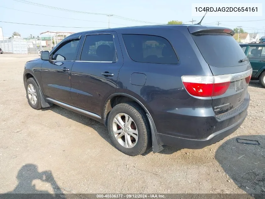 2013 Dodge Durango Sxt VIN: 1C4RDJAG2DC654161 Lot: 40336377