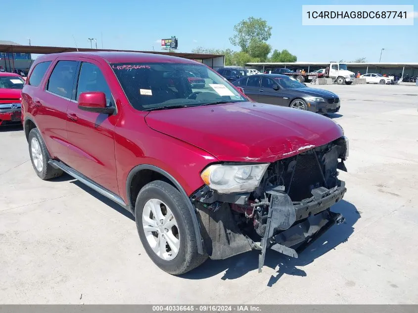 2013 Dodge Durango Sxt VIN: 1C4RDHAG8DC687741 Lot: 40336645