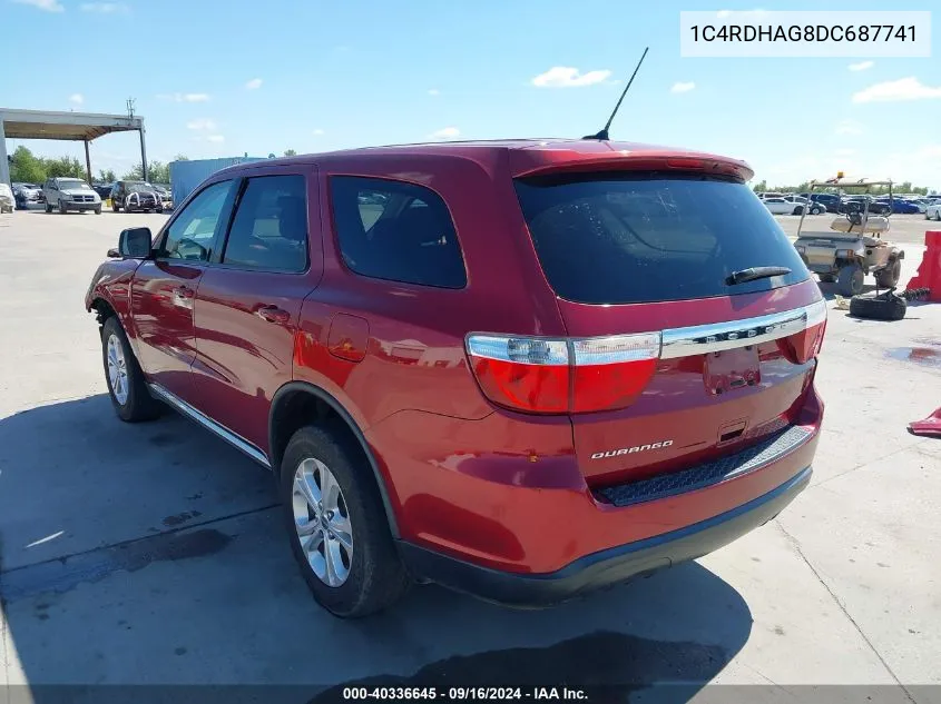 1C4RDHAG8DC687741 2013 Dodge Durango Sxt