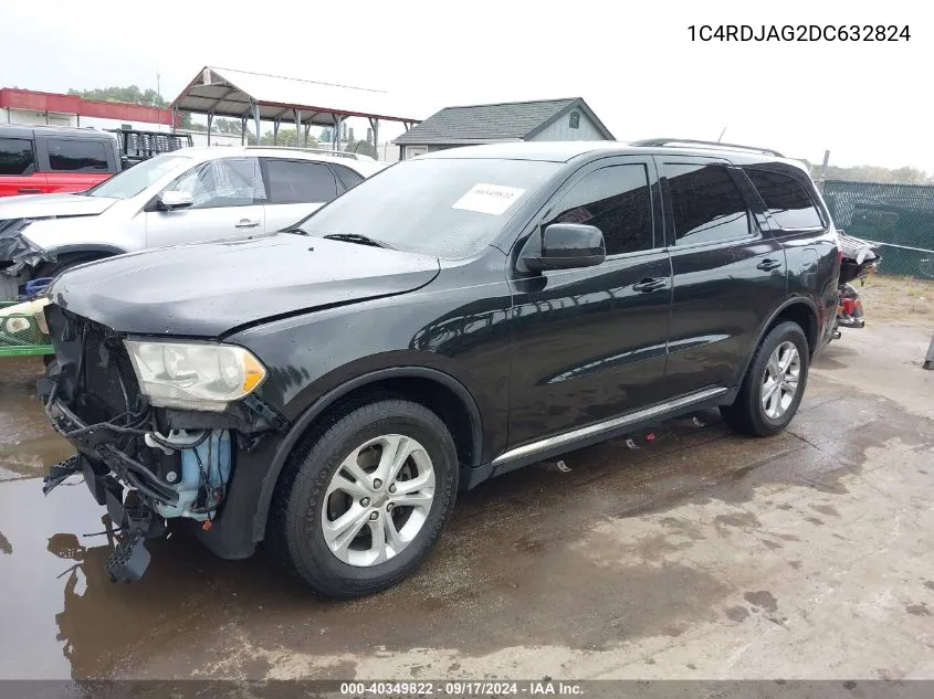 2013 Dodge Durango Sxt VIN: 1C4RDJAG2DC632824 Lot: 40349822