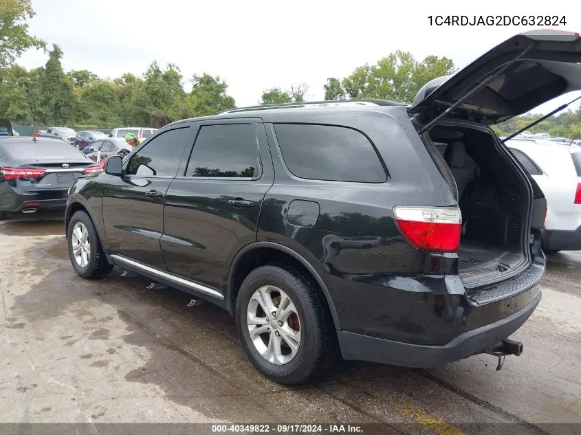 2013 Dodge Durango Sxt VIN: 1C4RDJAG2DC632824 Lot: 40349822