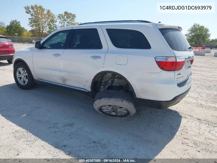 2013 Dodge Durango Crew VIN: 1C4RDJDG1DC693979 Lot: 40357050