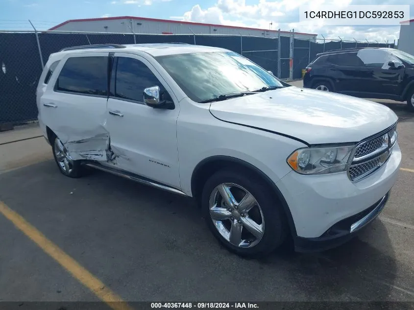 2013 Dodge Durango Citadel VIN: 1C4RDHEG1DC592853 Lot: 40367448