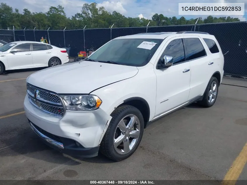 2013 Dodge Durango Citadel VIN: 1C4RDHEG1DC592853 Lot: 40367448