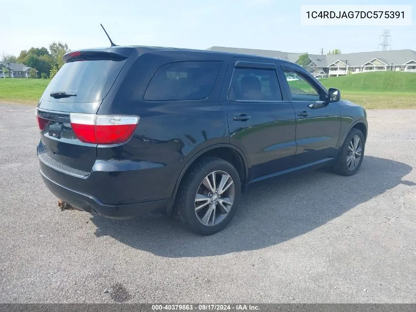 2013 Dodge Durango Sxt VIN: 1C4RDJAG7DC575391 Lot: 40379863