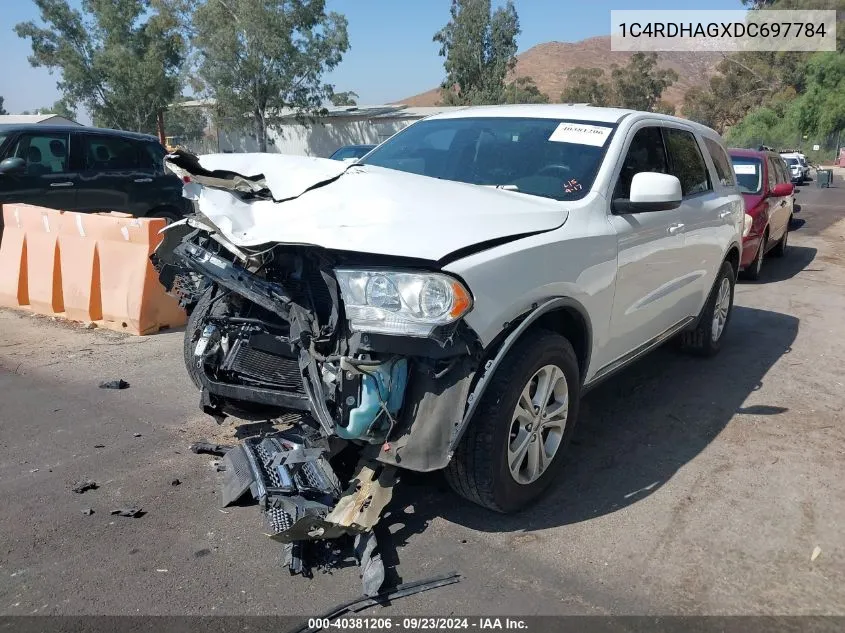 1C4RDHAGXDC697784 2013 Dodge Durango Sxt