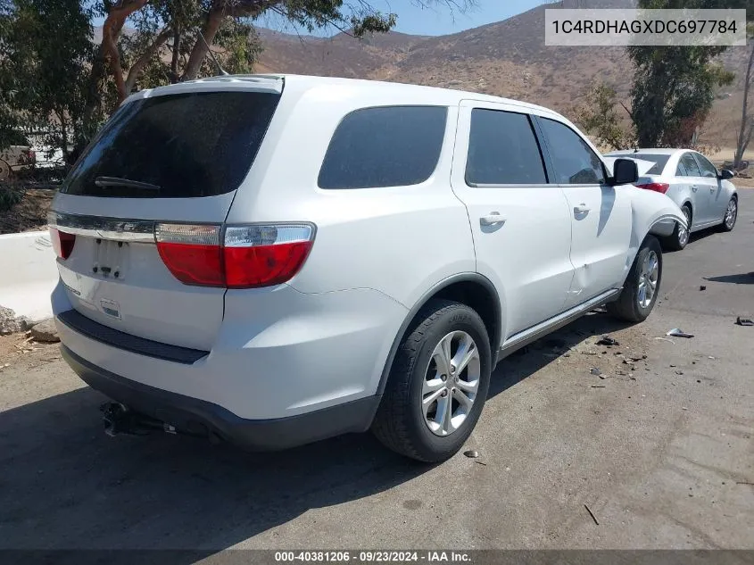 1C4RDHAGXDC697784 2013 Dodge Durango Sxt