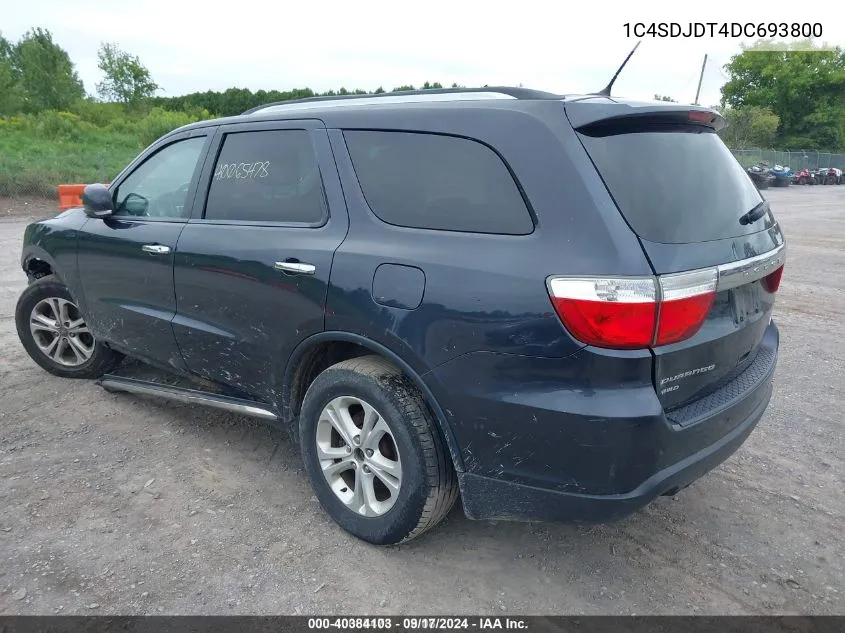 2013 Dodge Durango Crew VIN: 1C4SDJDT4DC693800 Lot: 40384103