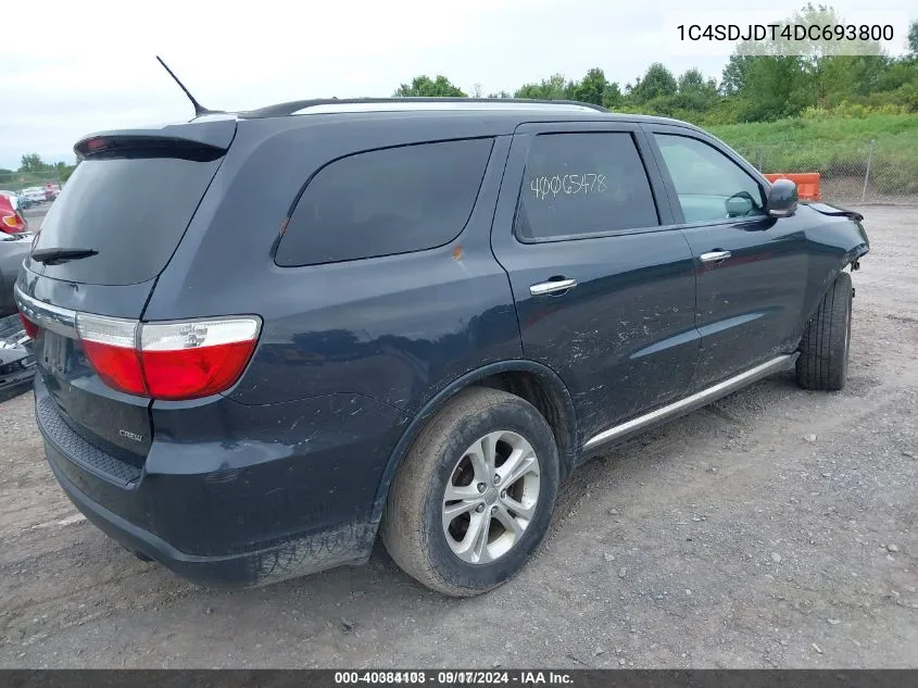 2013 Dodge Durango Crew VIN: 1C4SDJDT4DC693800 Lot: 40384103