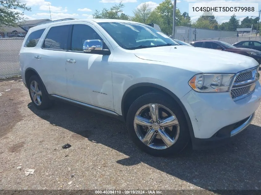 2013 Dodge Durango Citadel VIN: 1C4SDHET5DC579988 Lot: 40394110