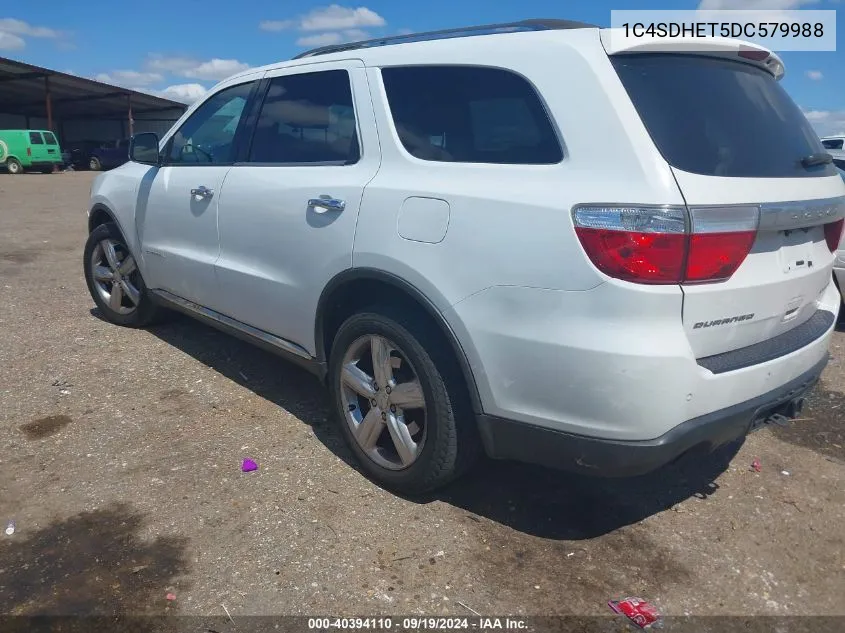 2013 Dodge Durango Citadel VIN: 1C4SDHET5DC579988 Lot: 40394110