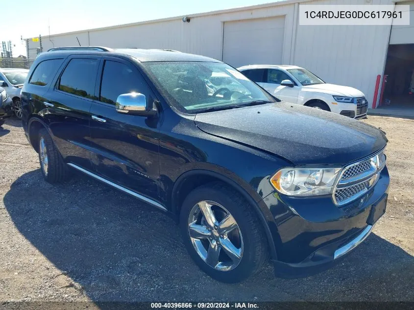 2013 Dodge Durango Citadel VIN: 1C4RDJEG0DC617961 Lot: 40396866