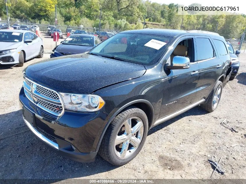 2013 Dodge Durango Citadel VIN: 1C4RDJEG0DC617961 Lot: 40396866