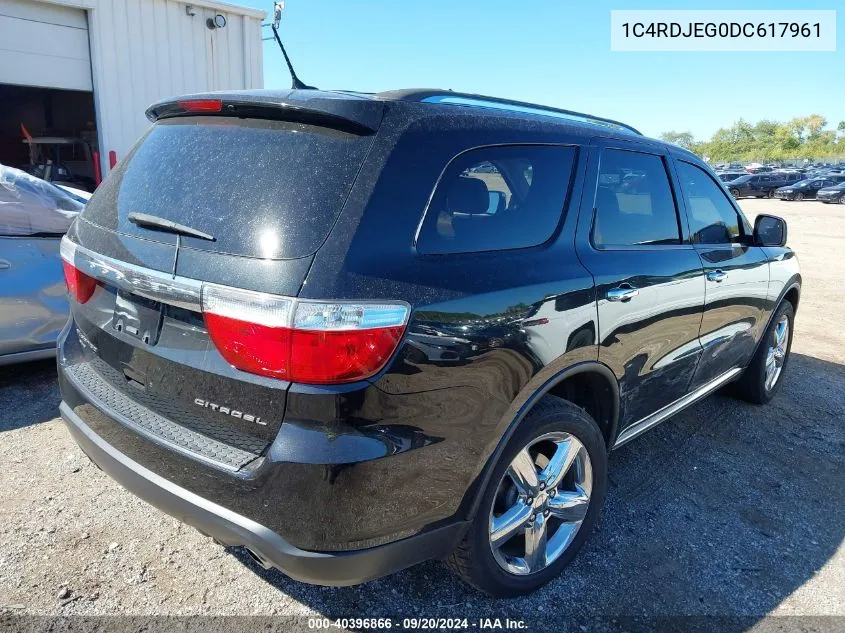 2013 Dodge Durango Citadel VIN: 1C4RDJEG0DC617961 Lot: 40396866