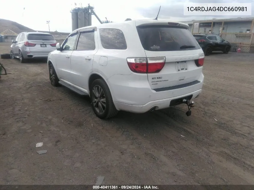 1C4RDJAG4DC660981 2013 Dodge Durango Sxt