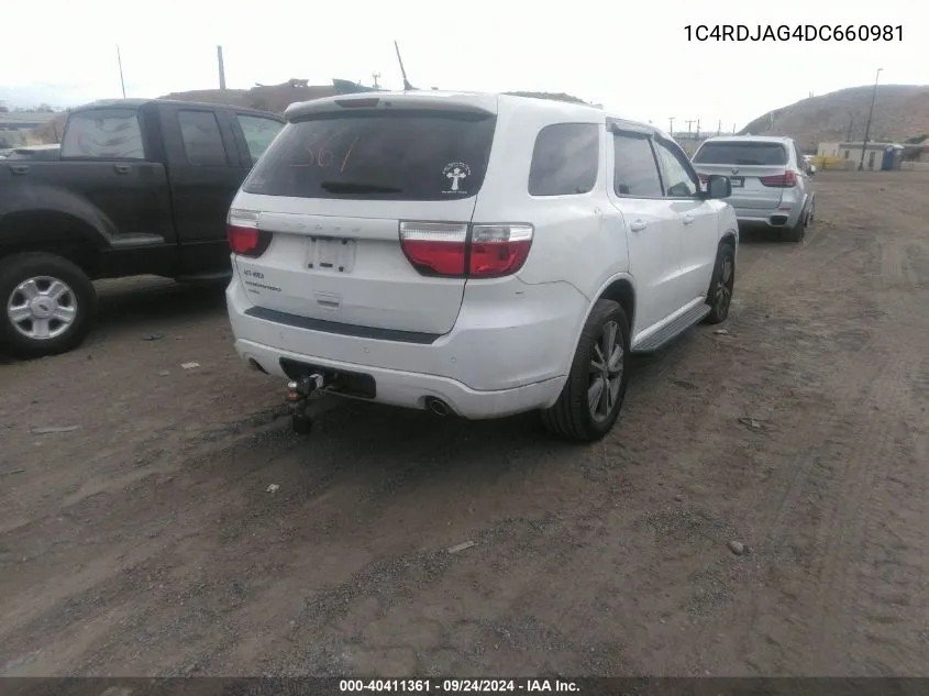 1C4RDJAG4DC660981 2013 Dodge Durango Sxt