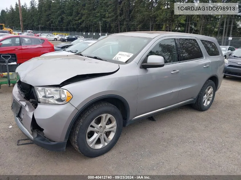 2013 Dodge Durango Sxt VIN: 1C4RDJAG1DC698913 Lot: 40412740