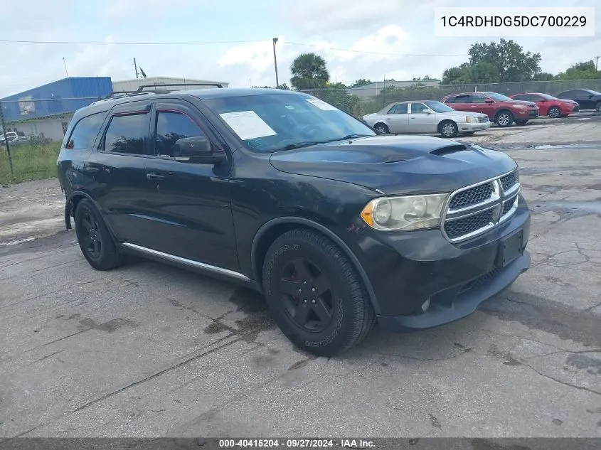 2013 Dodge Durango Crew VIN: 1C4RDHDG5DC700229 Lot: 40415204