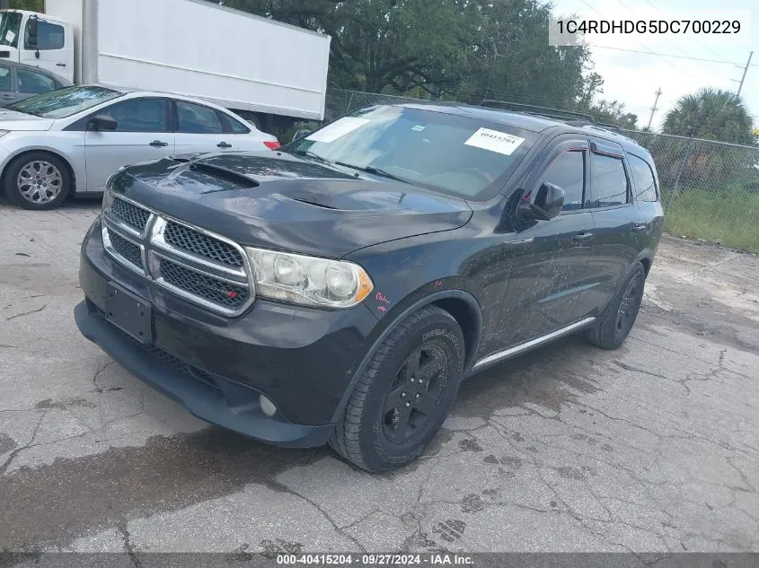 2013 Dodge Durango Crew VIN: 1C4RDHDG5DC700229 Lot: 40415204