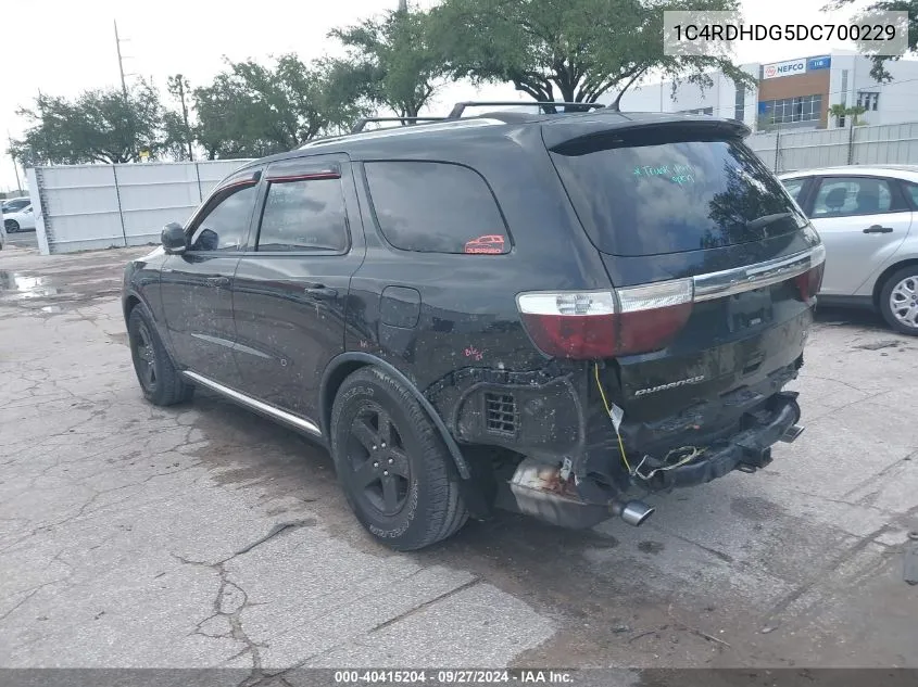 2013 Dodge Durango Crew VIN: 1C4RDHDG5DC700229 Lot: 40415204