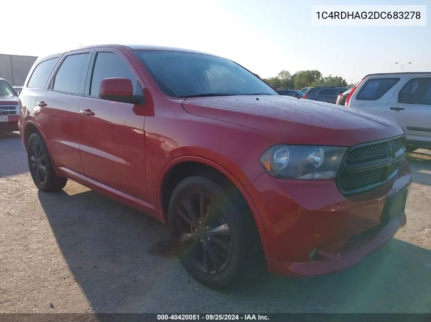 2013 Dodge Durango Sxt VIN: 1C4RDHAG2DC683278 Lot: 40420051