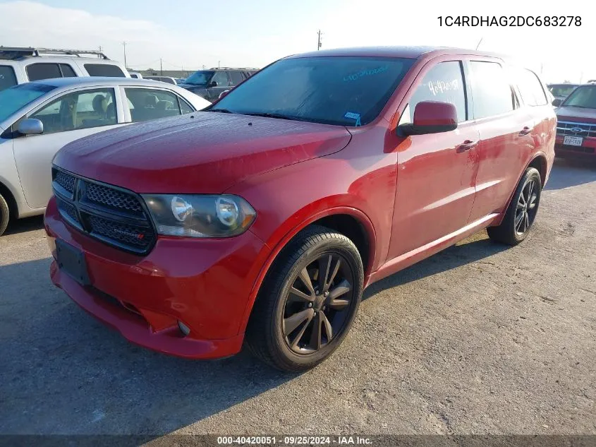 2013 Dodge Durango Sxt VIN: 1C4RDHAG2DC683278 Lot: 40420051