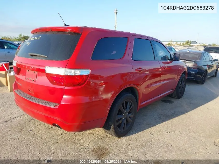 2013 Dodge Durango Sxt VIN: 1C4RDHAG2DC683278 Lot: 40420051