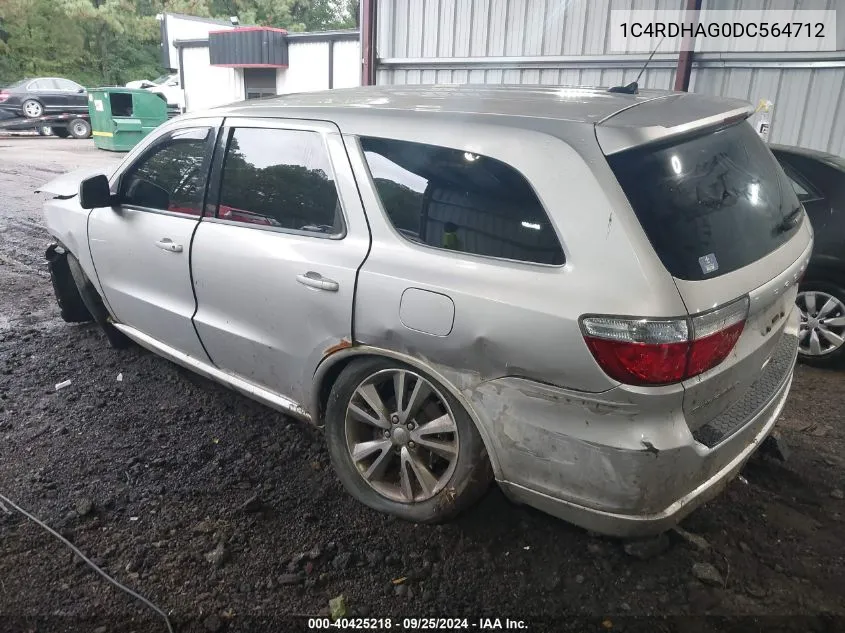 2013 Dodge Durango Sxt VIN: 1C4RDHAG0DC564712 Lot: 40425218