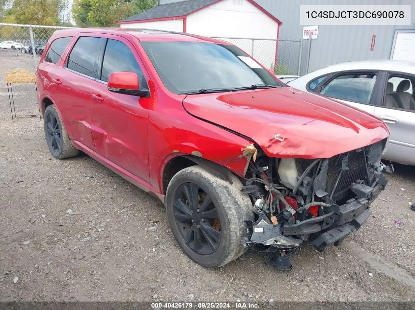 2013 Dodge Durango R/T VIN: 1C4SDJCT3DC690078 Lot: 40426179