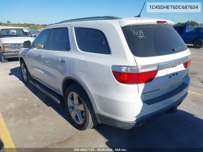 1C4SDHET6DC687634 2013 Dodge Durango Citadel