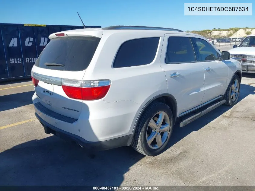 1C4SDHET6DC687634 2013 Dodge Durango Citadel