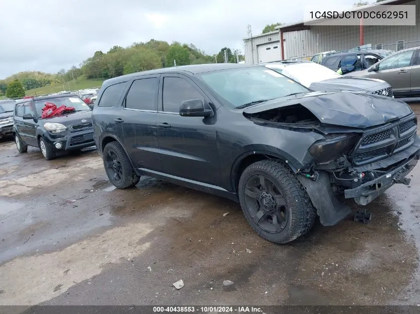 2013 Dodge Durango R/T VIN: 1C4SDJCT0DC662951 Lot: 40438553